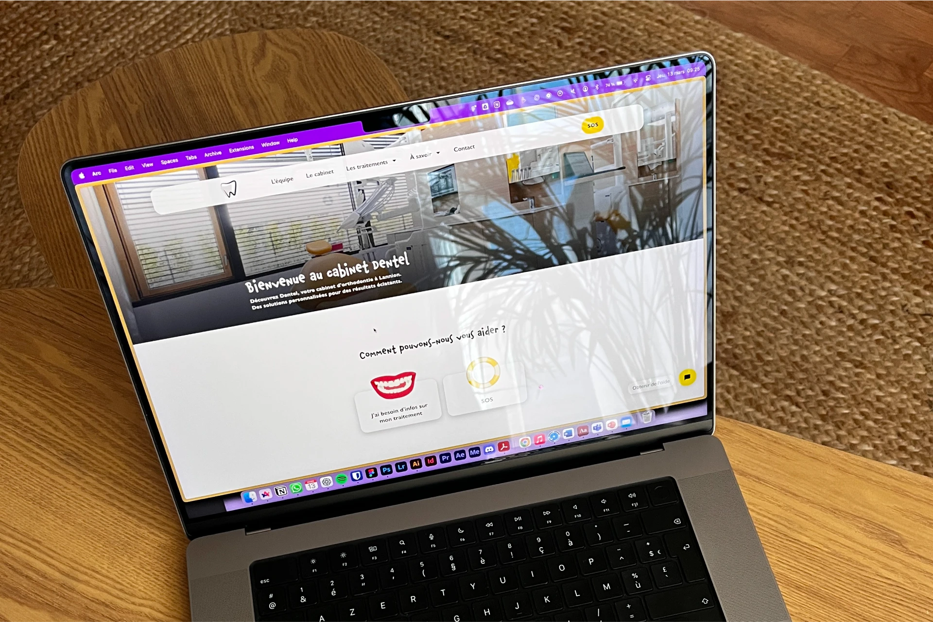 lunea studio projet dentel cabinet dentaire site web