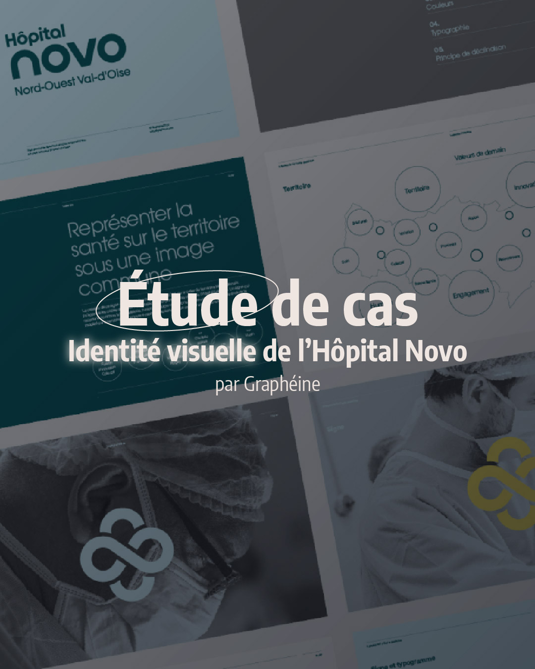 Découvrez la nouvelle identité visuelle de l’Hôpital NOVO, conçue par Graphéine, alliant modernité et fonctionnalité pour inspirer confiance et communiquer les valeurs de l’institution hospitalière.
