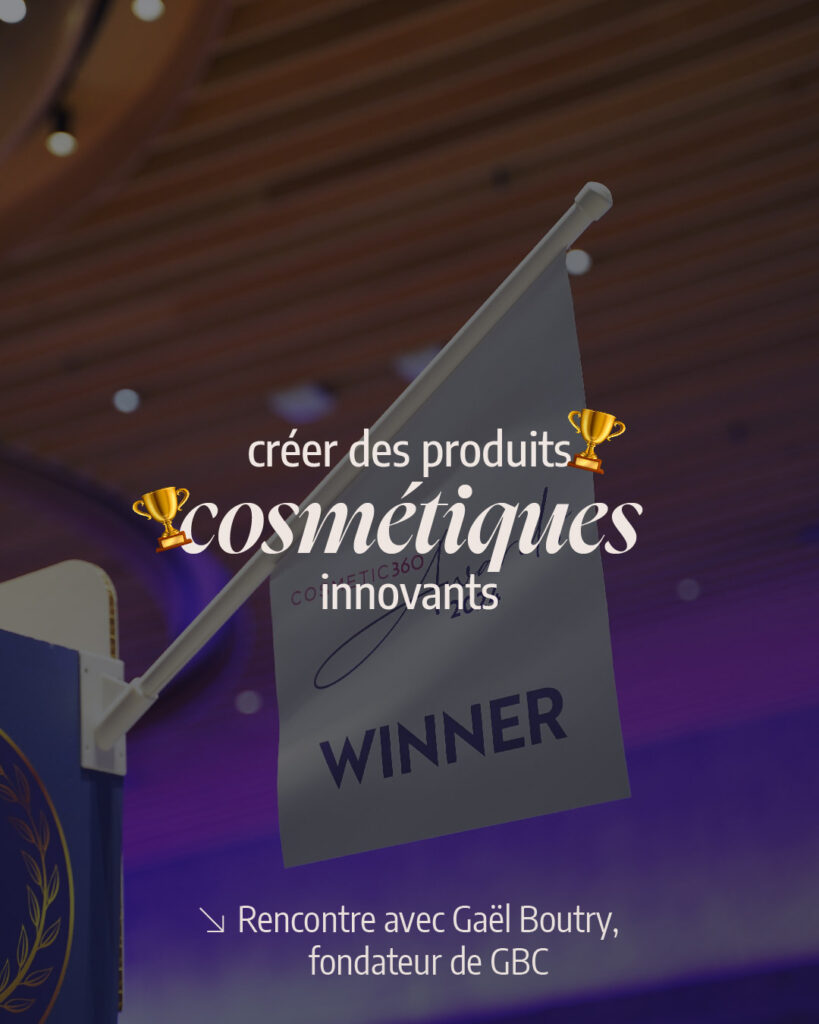 Interview de Lunéa Studio avec GBC au salon Cosmetic 360. Innovation cosmétique avec le fond de teint rechargeable. Packaging écoresponsable. GBC, gagnant Cosmetic 360 2024