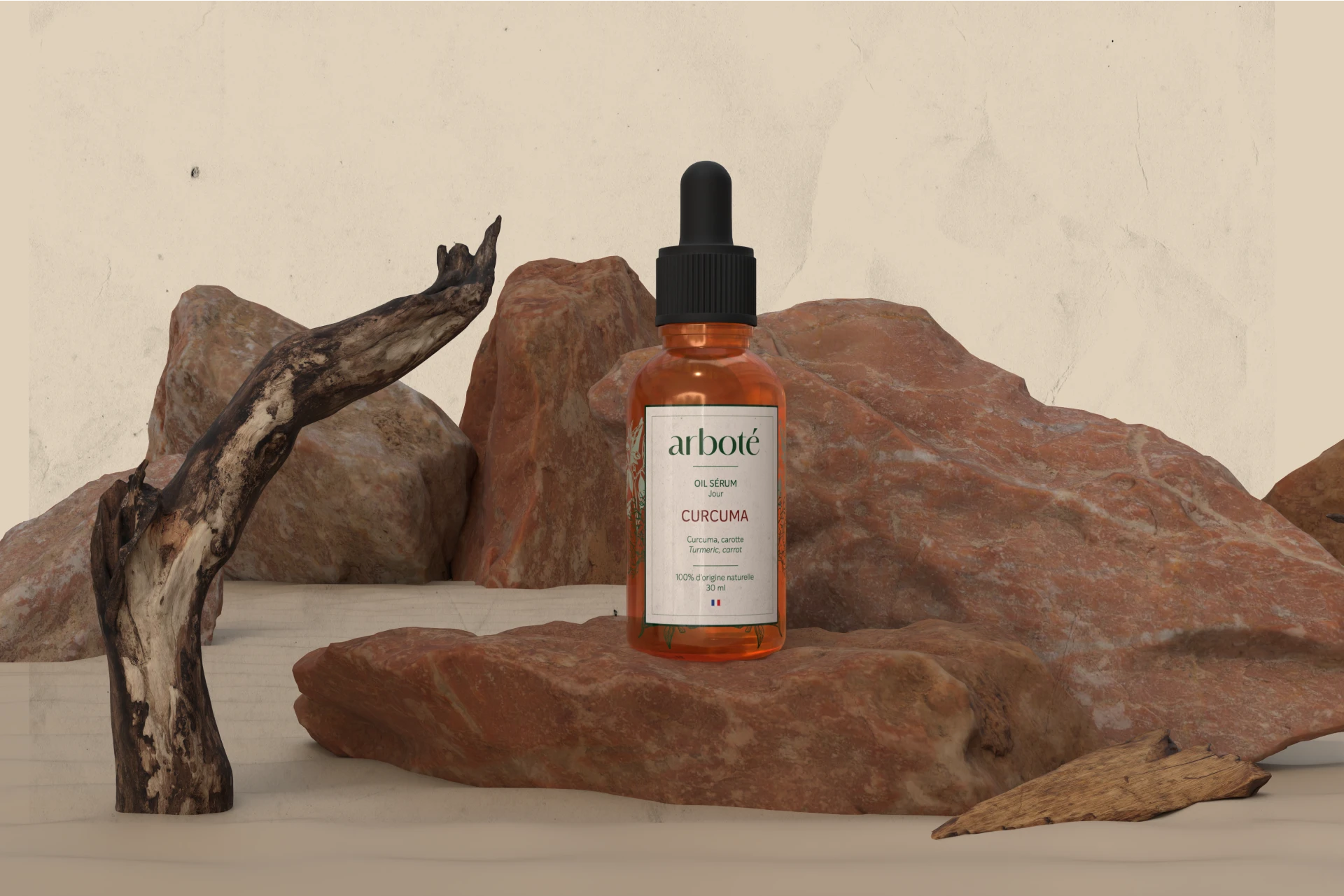 lunea studio projet arbote mockup packaging pipette
