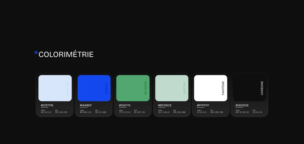 lunea studio agence graphique projet client meskan digital colorimetrie