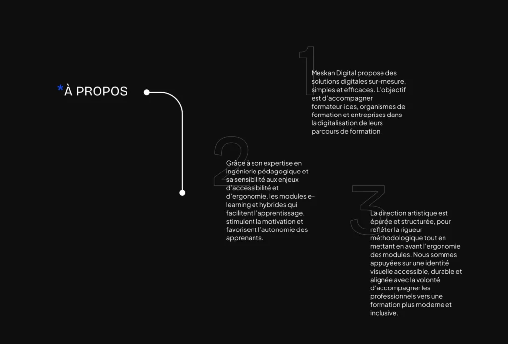 lunea studio agence graphique projet client meskan digital presentation