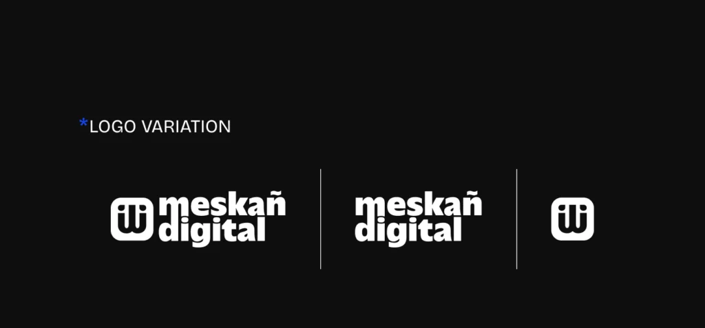 lunea studio agence graphique projet client meskan digital variation logo